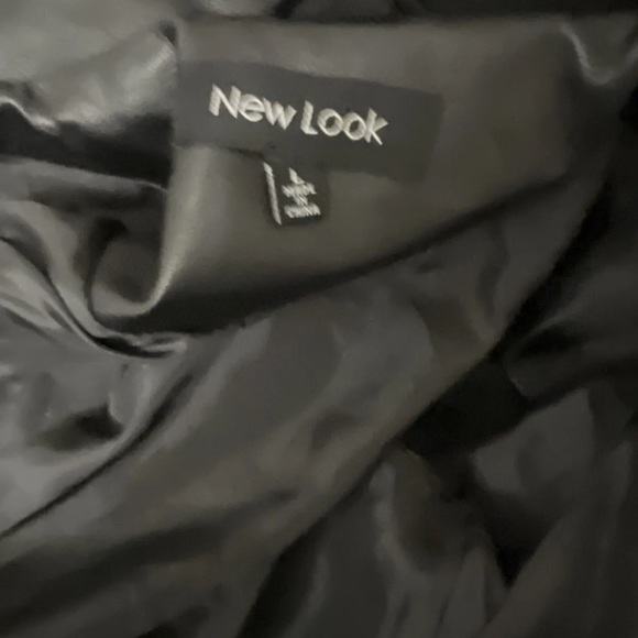 New Look Womens Leather Puff Sleeve Cropped Jacket Blazer Outwear Tops - Picture 4 of 7